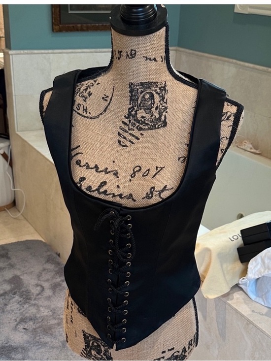 Moschino Jackets & Blazers - Authentic Moschino Black  Couture vintage Corset with lace up front, back zipper